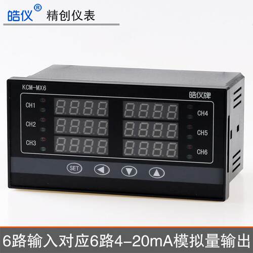 6路4-20mA输出温控器6路模拟量控制ModbusRtu温控仪RS485精创仪表