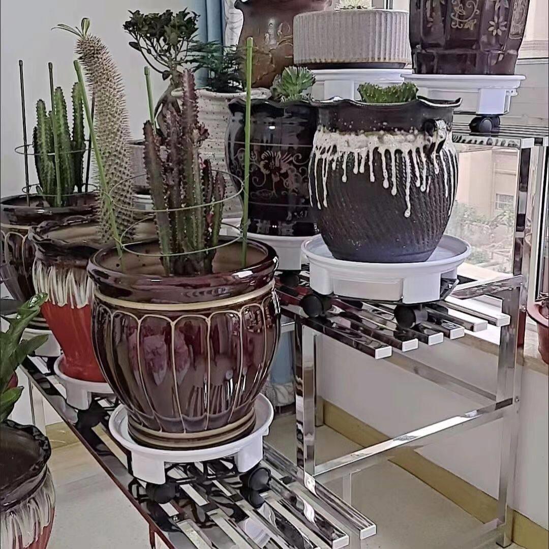 不锈钢加花盆架阳宽台花架阶梯式层多肉盆花架子简约室内外多RLP