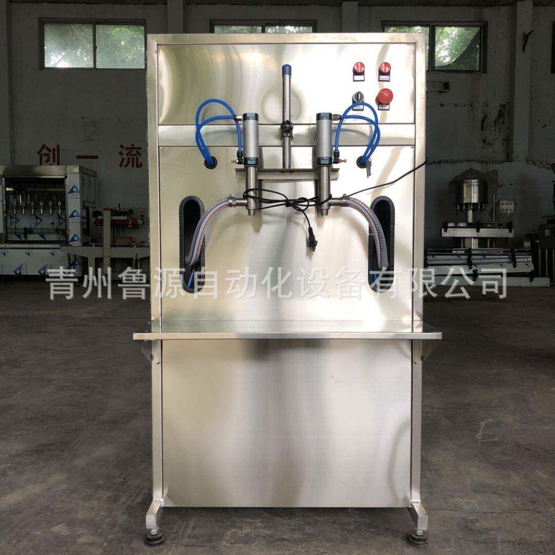 青州1-5升气动食用油灌装机2头半自动灌装机操作简单使用方便