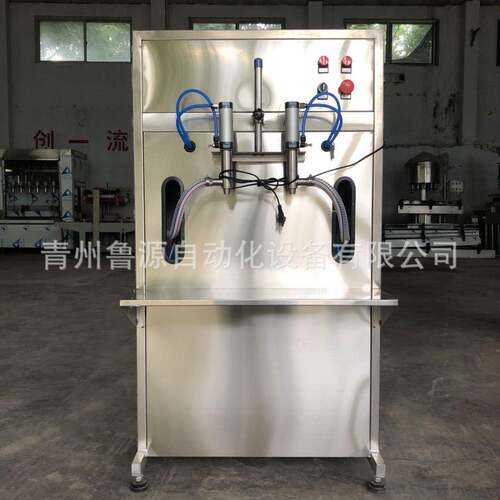 青州1-5升气动食用油灌装机2头半自动灌装机操作简单使用方便