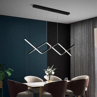 轻115厅奢爆款现代简饭意吊灯餐桌吧台法式创约餐厅长条极简网红