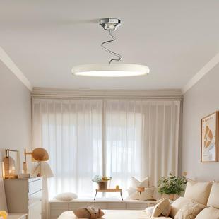 202油5496年奶风卧顶室扭扭灯现代约吸餐厅吊灯全光谱护简眼主卧