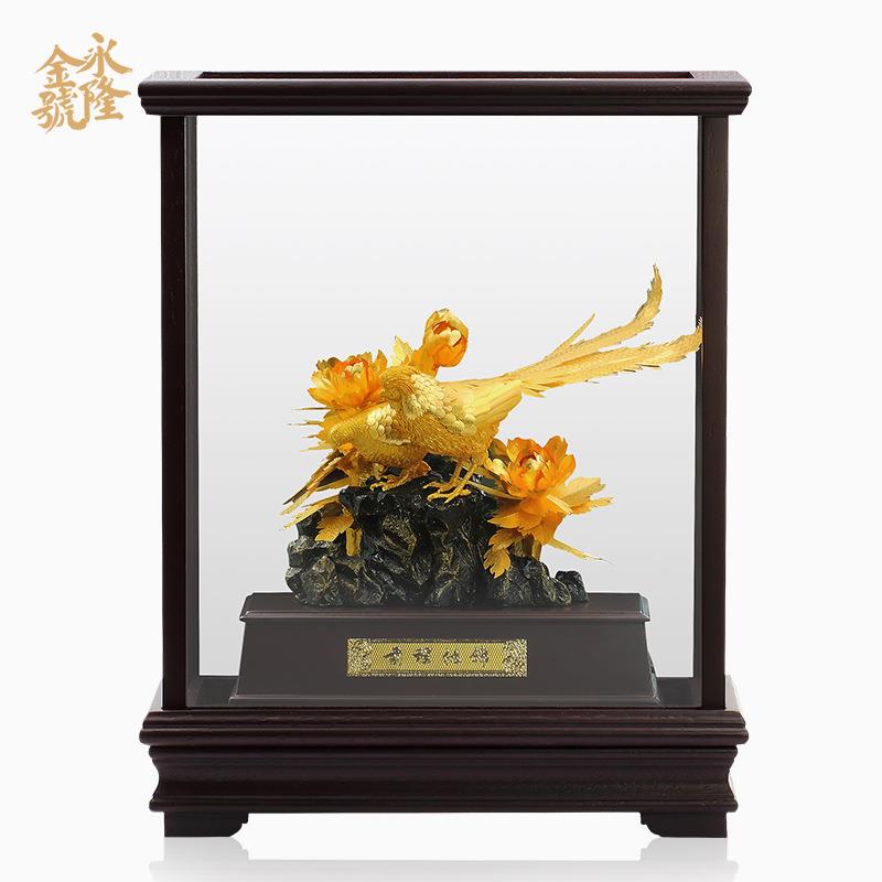 足金金箔摆件锦绣前程开业庆典办公室摆件创意家居装饰品工艺摆设