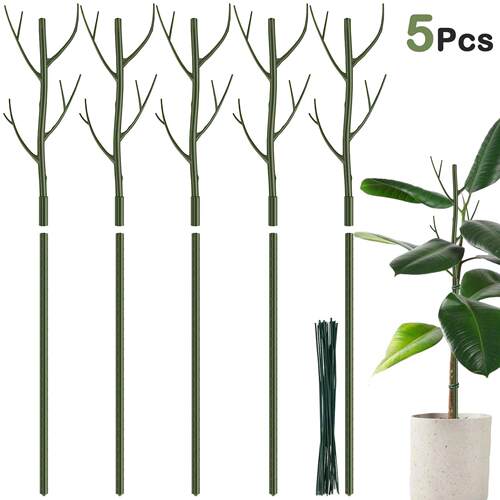 5Pcs Plant Support Stakes Reusable Simulated Tree Branch Pla