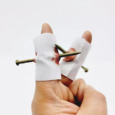 Fake Nail Through Finger Prank Toy Kids Novelty Magic Friend