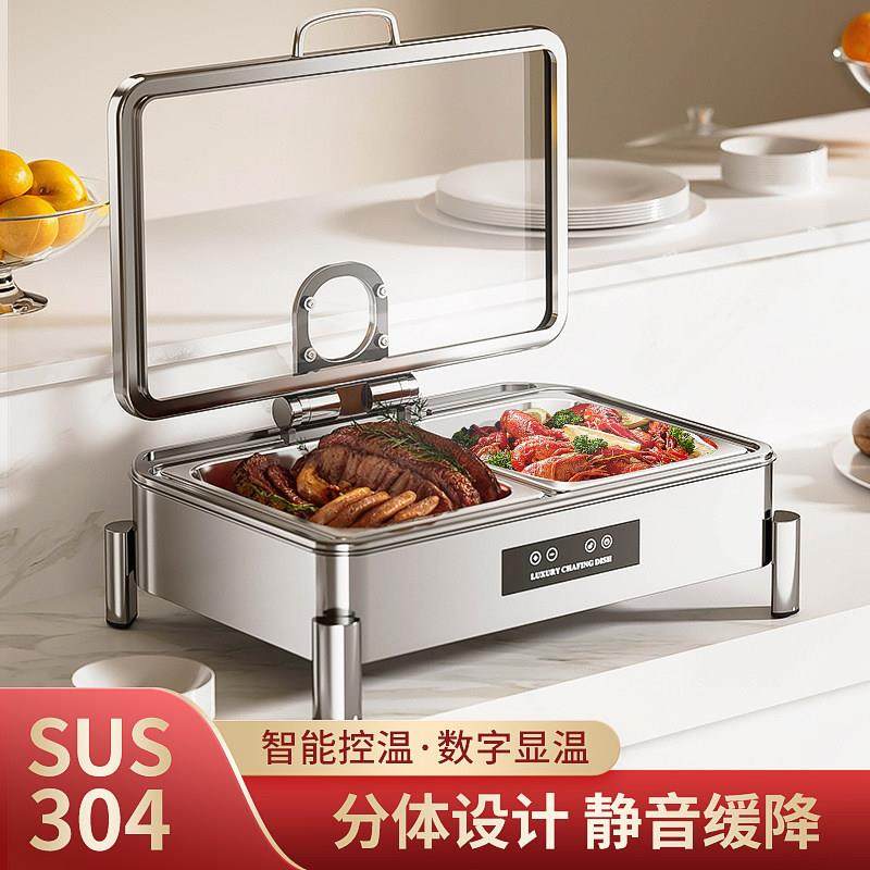 304不锈钢布菲炉早餐自助保温炉可视液压酒店餐炉加热炉商用跨境,餐饮具,酒店餐具,淘宝优惠券,粉丝福利购,淘宝优惠卷