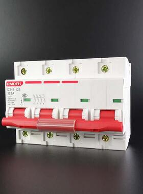 高档空+气开关DZ47 4P 80A 100A1235A 3 PN 80V三相四线断路器空