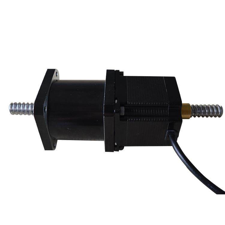 精密滚珠丝杆步进电机nema23/34贯通式直线电机双出轴静音马达