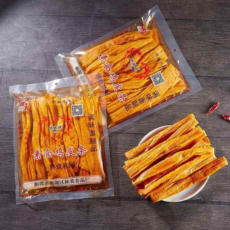 湖南湘潭林妹妹辣条158g素食鸡皮条怀旧休闲美食平江豆干特产混搭