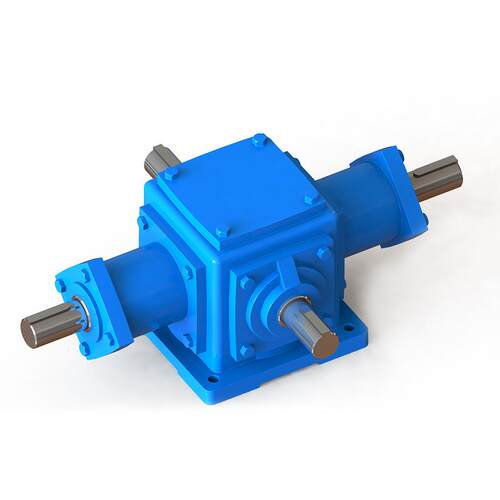 T系列90度直角换向器HD螺旋齿轮换向器ARA十字转向箱锥齿轮转向器