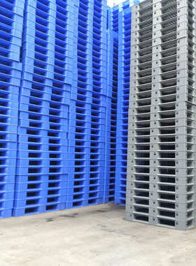 厂家批发田字卡板蓝色网格田字塑料托盘可加钢管上货架重型卡板