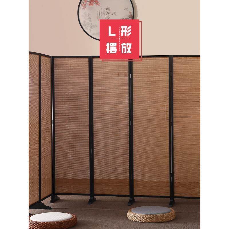 高档屏风隔断入户正对门中式子竹墙客厅折移遮动挡板挡简约办公叠