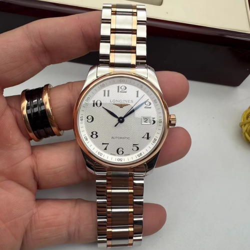 9.8新 浪琴名匠系列18K玫瑰金自动机械腕表40MM男表L2.793.5.79.7