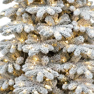 圣诞节装 2.1米白色植绒树落雪场景布置 饰家用圣诞树套餐1.5 1.8