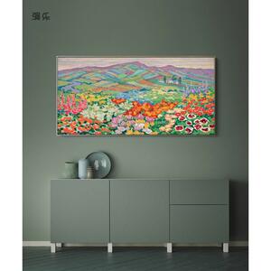 溪乐彩色山脉欧式小众小清新客厅玄关装饰画多巴胺卧室画花卉挂画