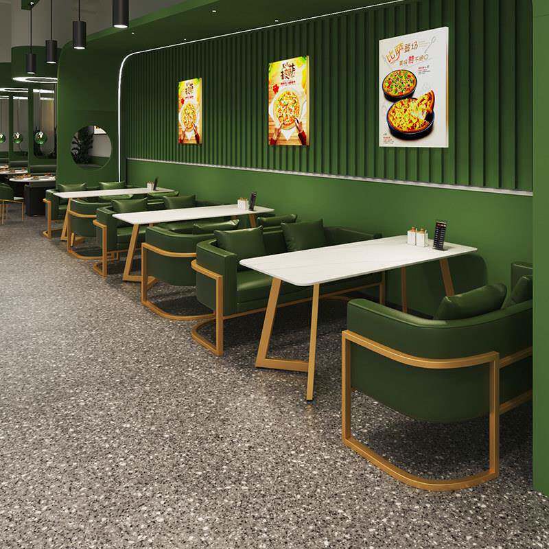 网红披萨奶茶店桌椅组合音乐餐吧休闲商用咖啡厅茶楼餐厅卡座沙发
