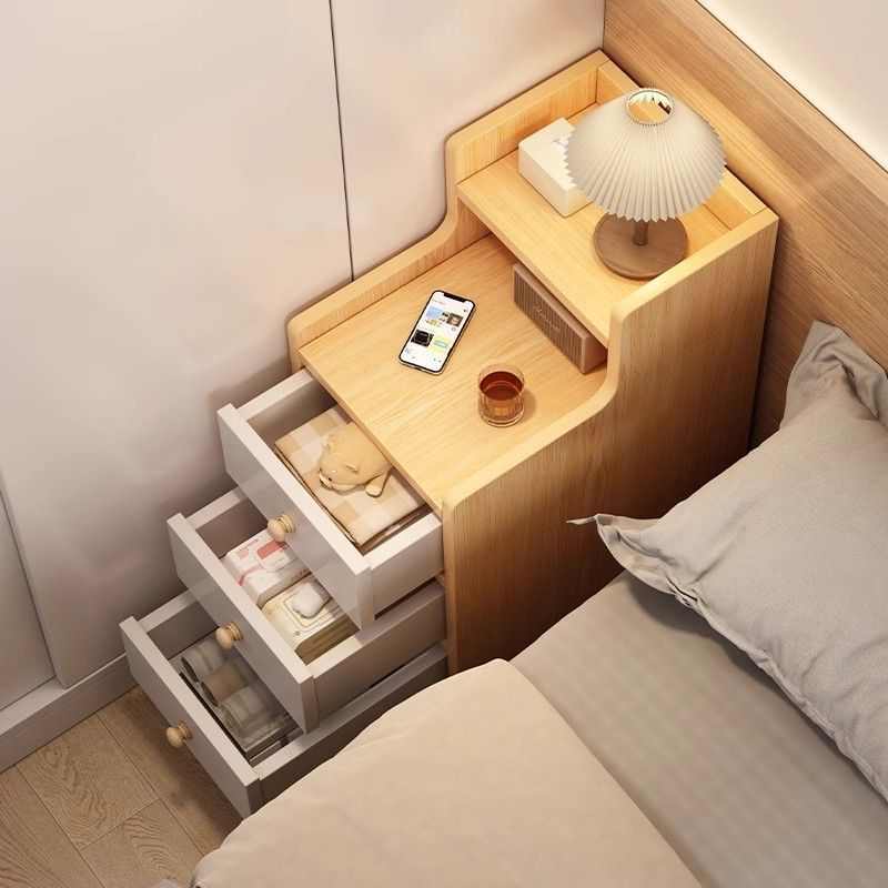 小型床头柜简约现代夹缝极窄收纳柜家用卧室置物架迷你简易床边柜