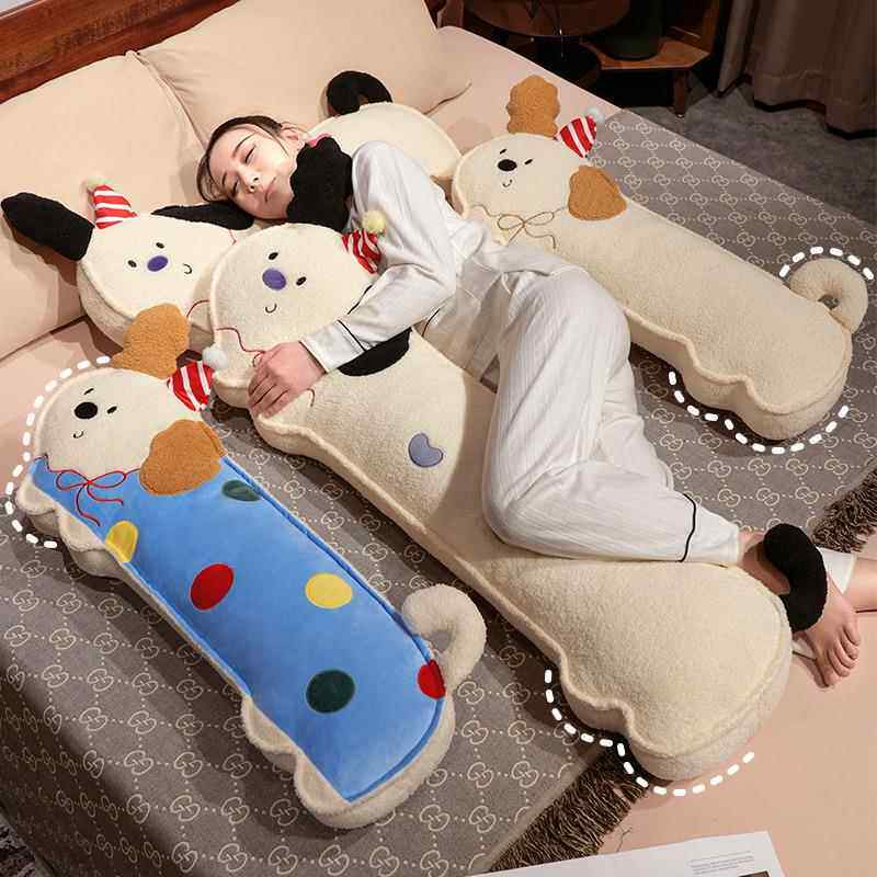 波点狗狗长条抱枕女生睡觉专用床上侧睡夹腿枕头沙发腰靠床头靠垫