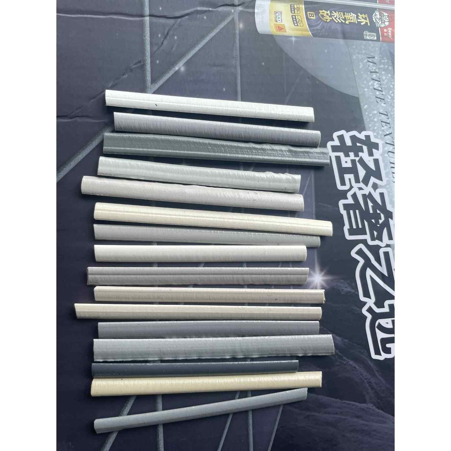 德高质彩环氧彩柔光色卡条瓶装彩砂色条炫彩美缝剂真瓷胶样品条