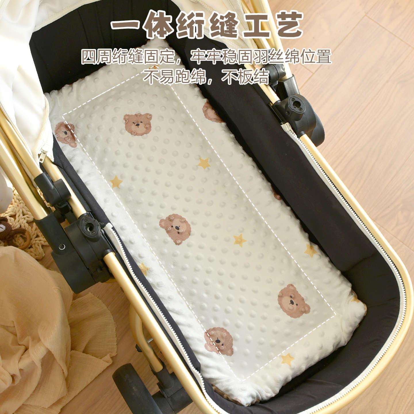 宝宝秋冬季加厚推车垫婴儿高景观车坐垫儿童遛娃神器通用餐椅垫子
