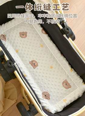 宝宝秋冬季加厚推车垫婴儿高景观车坐垫儿童遛娃神器通用餐椅垫子