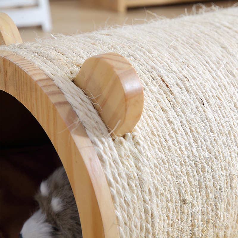 松木实木猫隧道猫洞宠物猫窝猫屋四季通用小型舒适透气迷你猫窝