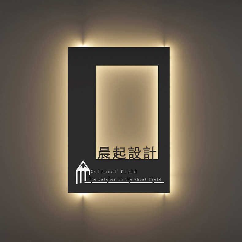 创意灯箱LED广告牌 不锈钢镂空铁艺工作室民宿个性灯箱招牌门头定