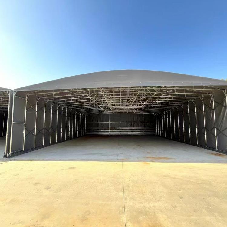 户外雨棚大型推拉篷移动停车棚伸缩式遮阳棚工厂仓库帐篷活动雨棚