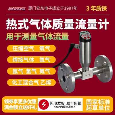 气体流量计空气氩气乙烯氢气混合气体流量测量热式质量气体流量计