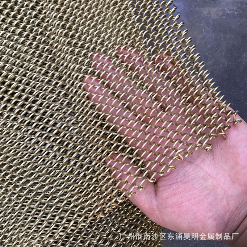 生产金属编织窗帘不锈钢金属隔断帘吊帘屏风帘子垂帘网金属装饰网