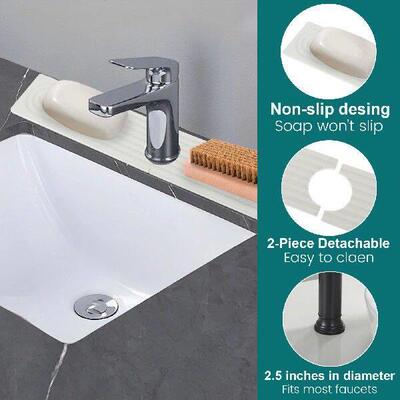Faucet Mat for Kitchen Sink Water Absorbent Stone Sink Tray