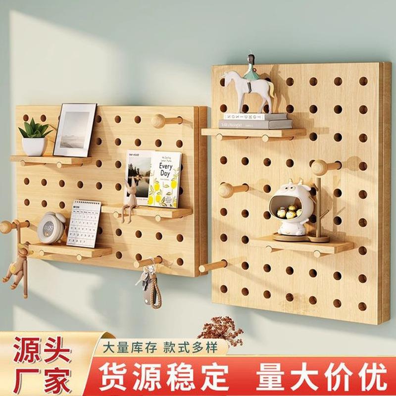 电表箱洞洞板置物架木质免打孔客厅电闸箱创意装饰配电箱遮挡开关