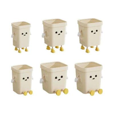 Creative Trash Can Modern Open Top Waste Basket for Dorm