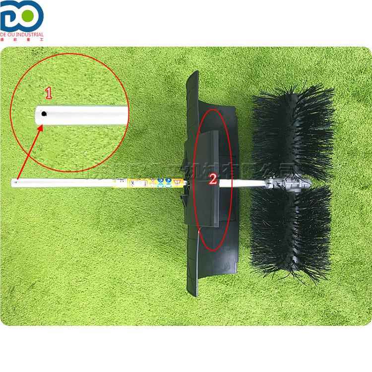 二冲程手do-158式汽油梳草机足球圾场人提扫造草坪垃清机手推式扫