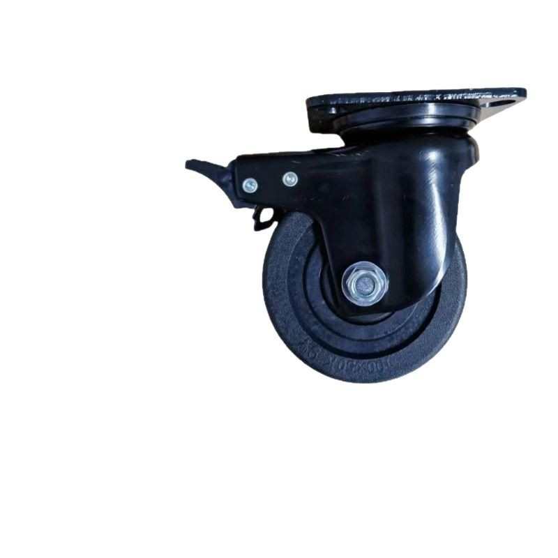 3寸4寸低重心脚轮尼龙万向轮机柜电箱尼龙耐磨重型滑轮