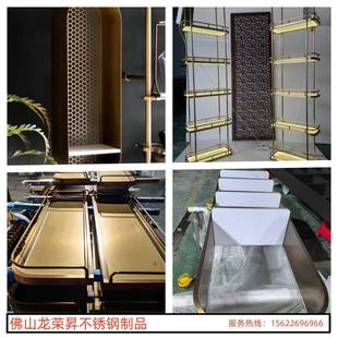 不锈钢制品异形焊接加工金属框架弧圆形门套装饰矮墙隔断玻璃定制