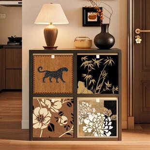 中古风家用收纳箱大容折叠量子柜玩具收整理盒子布艺折叠纳CTF