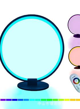 现代简约15197店RGB灯卧室床头摆件灯电竞房v炫彩酒吧kt夜LED台小