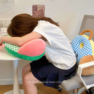 可爱靠枕床头大靠背办公室久坐椅子护腰宿舍学生午睡枕头家用沙发