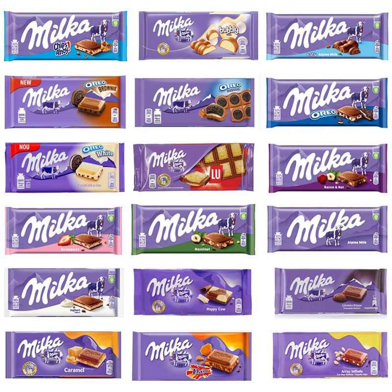 德国milka妙卡奥利奥妙卡气泡巧克力饼干牛奶夹心小牛双色巧克力