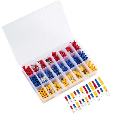 400pcs冷压端子套装 30款接线端子盒装 冷压端子组合 热销