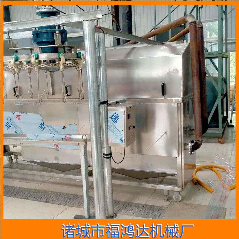 悬挂式扒鸡链条式油炸机全自动烤鸭油炸设备炸鸡油炸线