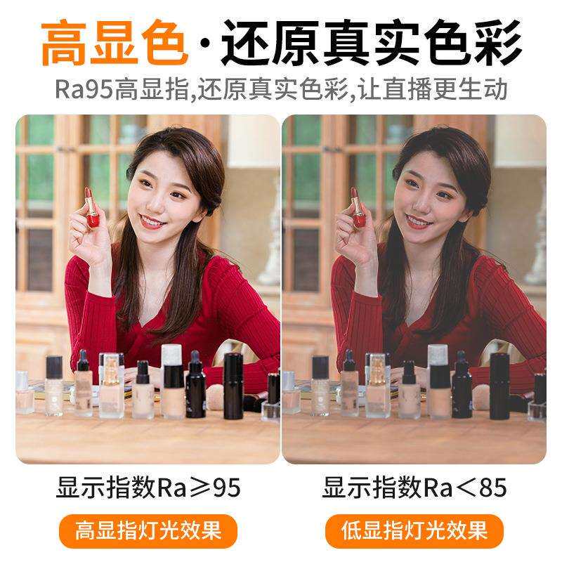 专业主播直间无灯超亮L播店ED吸724顶吊灯理发美颜补光影拍照灯服