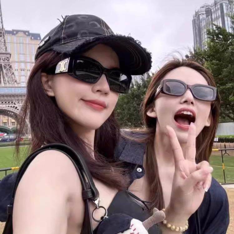 复古长方形窄框小脸墨镜女大牌款新款高级感旅游防紫外线太阳眼镜