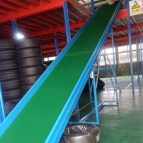 仓库楼梯爬坡皮带输送机装卸货斜坡输送带免费设计定制物料提升