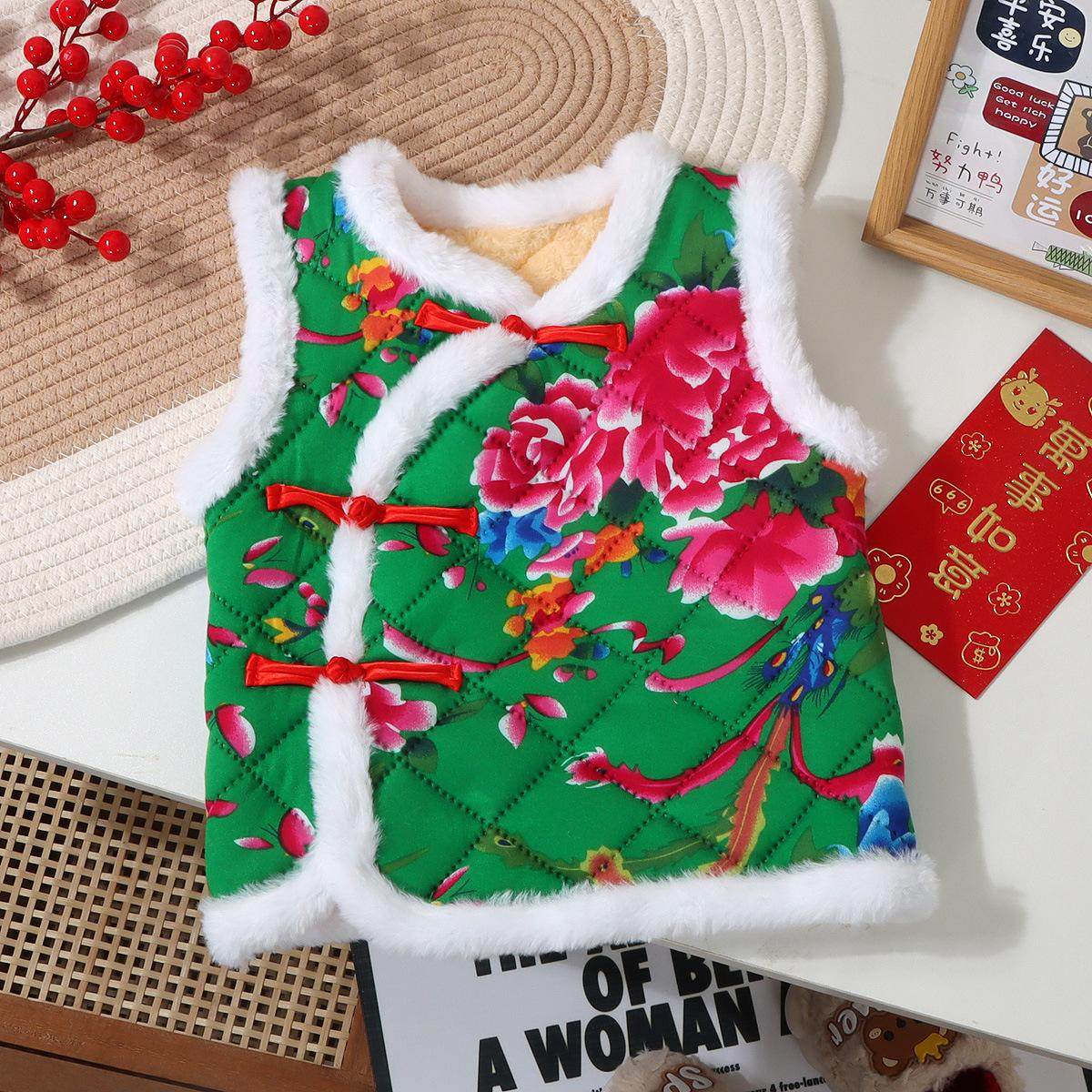 东北大花马甲儿童男女童2023新款潮棉袄马甲加厚外穿轻薄棉服马甲,童装/婴儿装/亲子装,马甲,淘宝优惠券,粉丝福利购,淘宝优惠卷