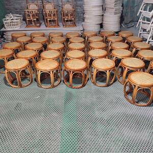 真藤古凳藤椅子茶几桌子凳餐椅藤编竹子编织竹制品橙子藤条户外椅