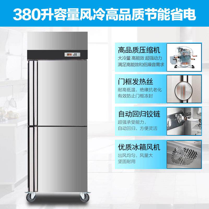 品能达立式商用二门单门冰箱冷藏冷冻双温冰柜大容量厨房冰箱冷柜