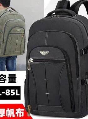 大容量帆布双肩背包男打工旅游旅行背包男女农民工行李包2024新款