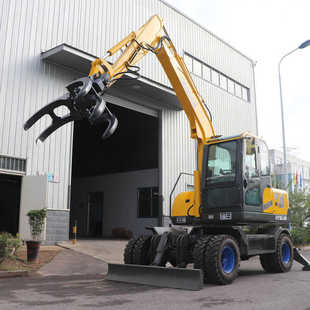 轮式抓木机 90抓铁机抓钢机 厂家现货四驱动力机械行走抓木机